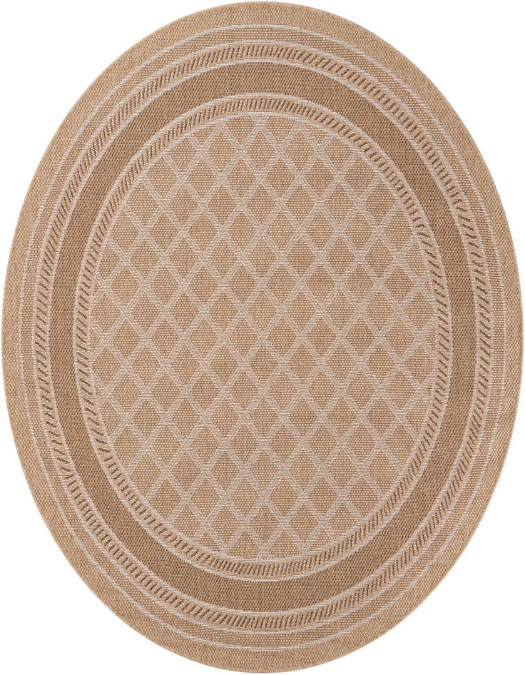 Detail image of 7' 10 x 7' 10 Easy-Clean Trellis Indoor / Outdoor Round Rug
