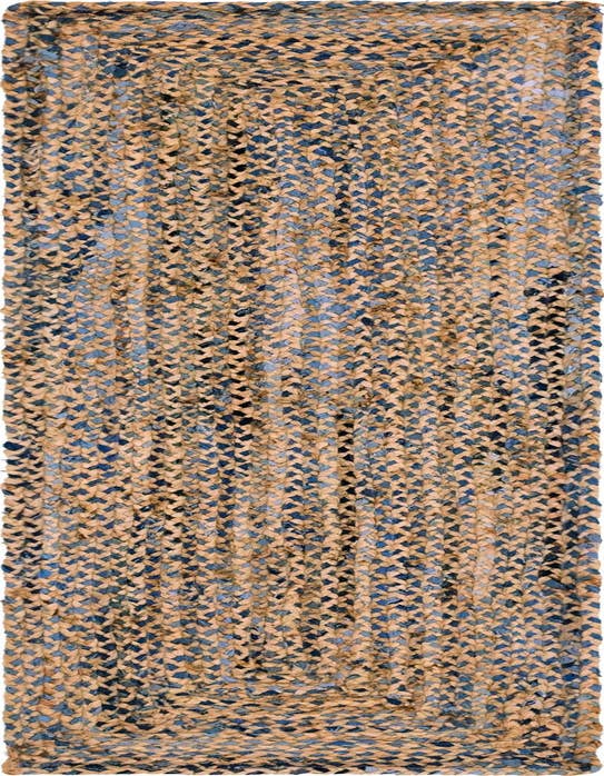 Detail image of 2' 2 x 8'  Hand Braided Chindi Runner Rug