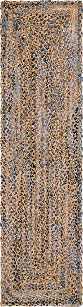 2' 2 x 8' Handmade Braided Chindi Runner Rug