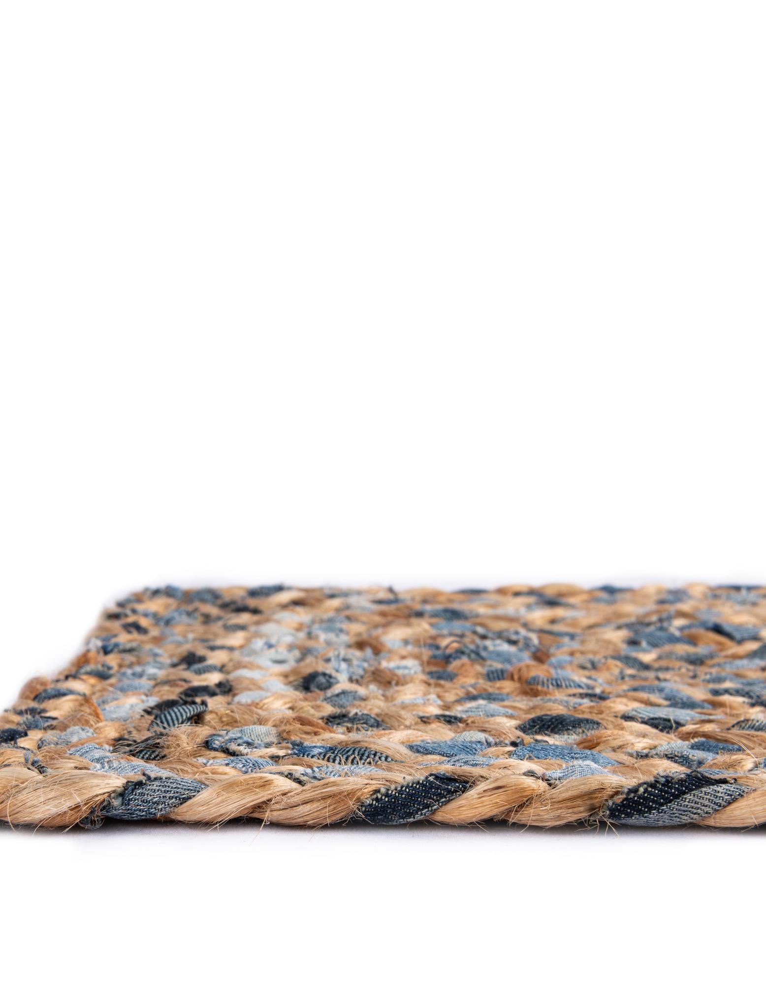 2' 2 x 8' Handmade Braided Chindi Runner Rug