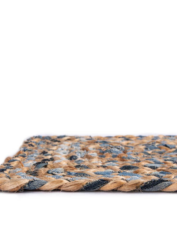 Detail image of 2' 2 x 8' Handmade Braided Chindi Runner Rug