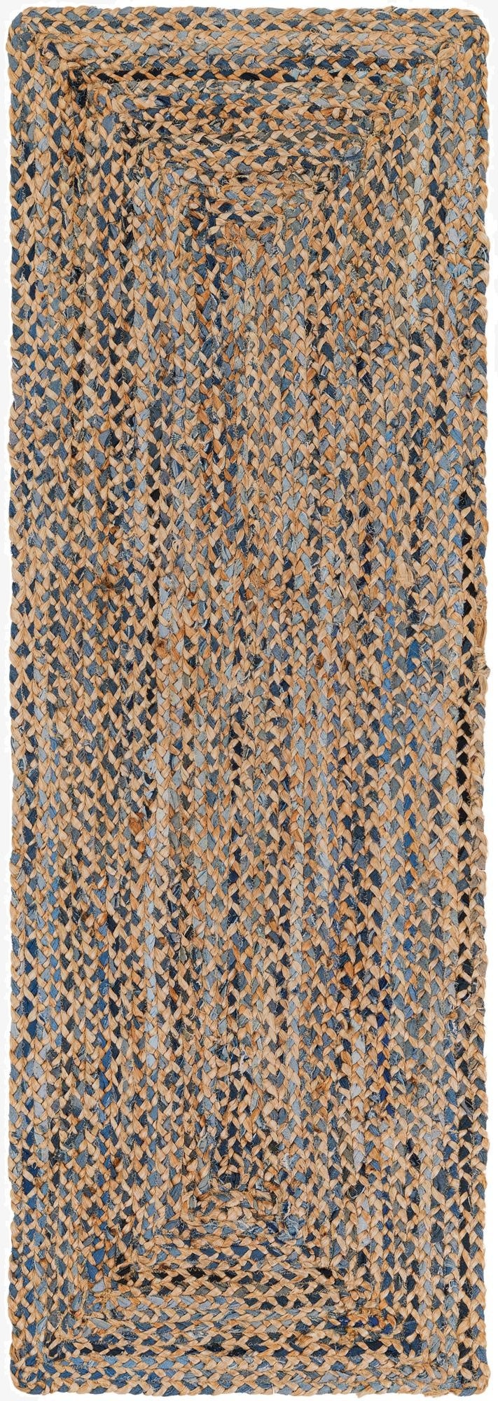 2' 2 x 6' 1  Hand Braided Chindi Runner Rug