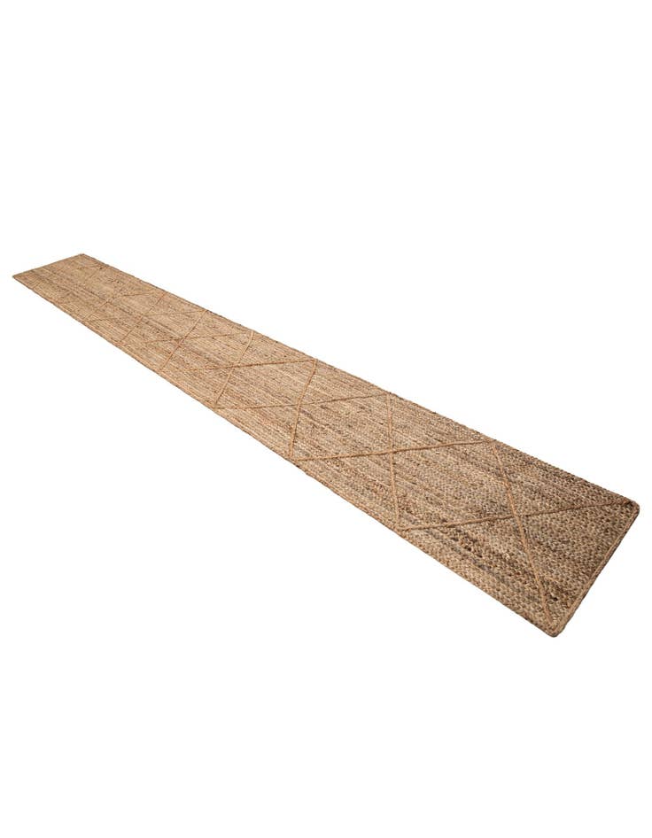 Detail image of 2' x 14' 10 Handmade Braided Jute Runner Rug