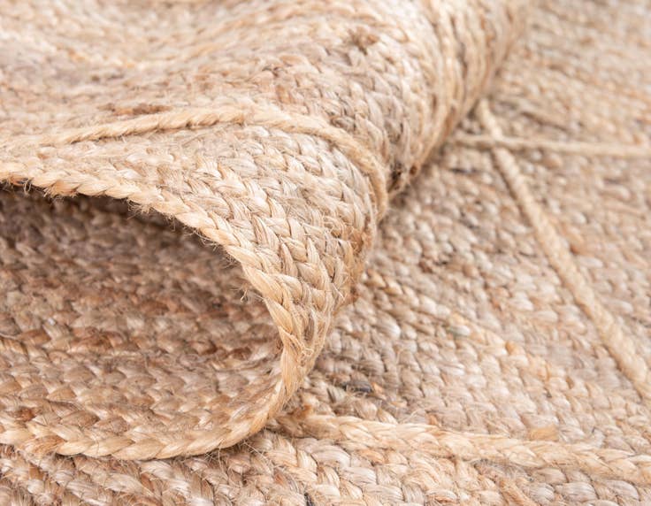 Detail image of 2' x 14' 10 Handmade Braided Jute Runner Rug