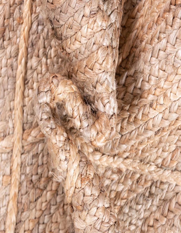 Detail image of 2' x 14' 10  Hand Braided Jute Runner Rug