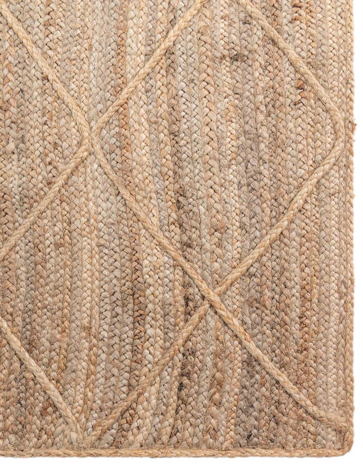 Detail image of 2' x 14' 10  Hand Braided Jute Runner Rug