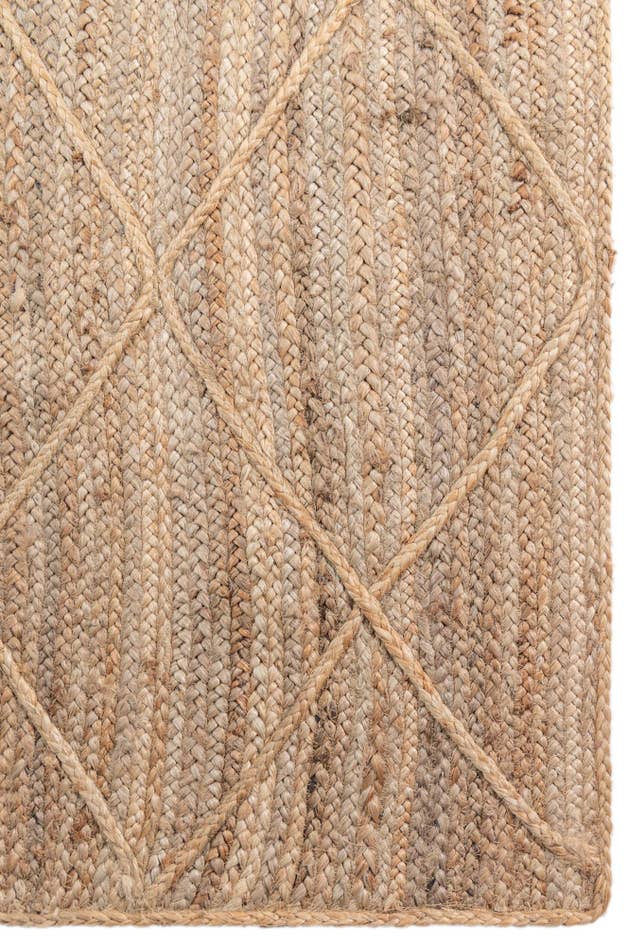 Detail image of 2' x 14' 10 Handmade Braided Jute Runner Rug