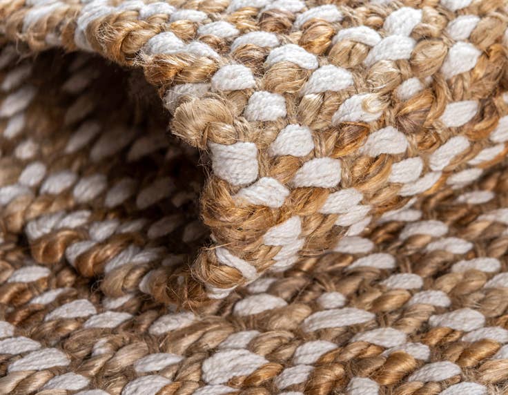 Detail image of 4' x 12' 6 Handmade Braided Jute Runner Rug