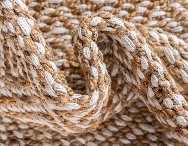 Detail image of 4' x 12' 6 Handmade Braided Jute Runner Rug