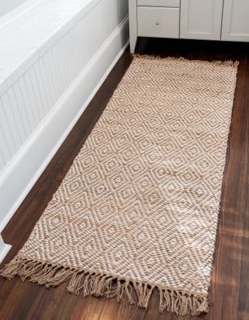 Natural Hand Woven Braided Jute Runner Rug
