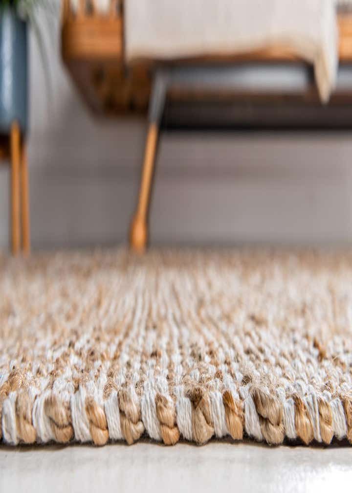 2' 8 x 9' 2 Hand Woven Braided Jute Runner Rug