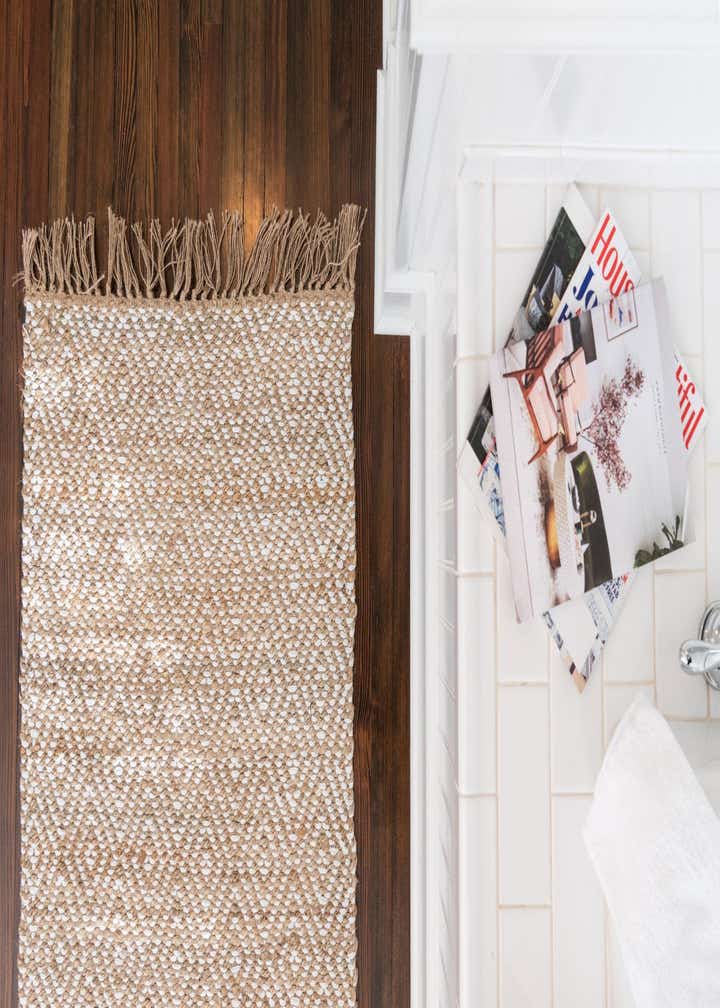 2' 8 x 9' 2 Hand Woven Braided Jute Runner Rug