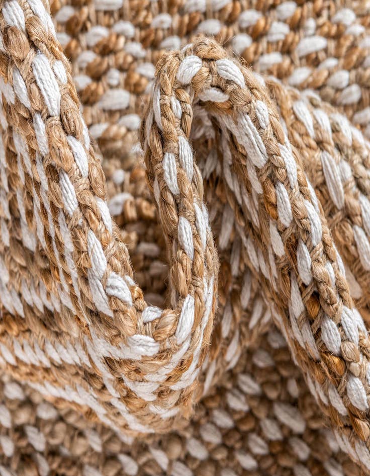 Detail image of 2' 7 x 6' 1  Hand Woven Braided Jute Runner Rug