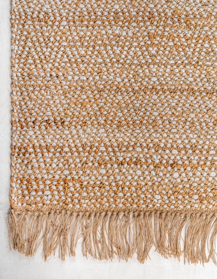 Detail image of 2' 8 x 9' 2  Hand Woven Braided Jute Runner Rug