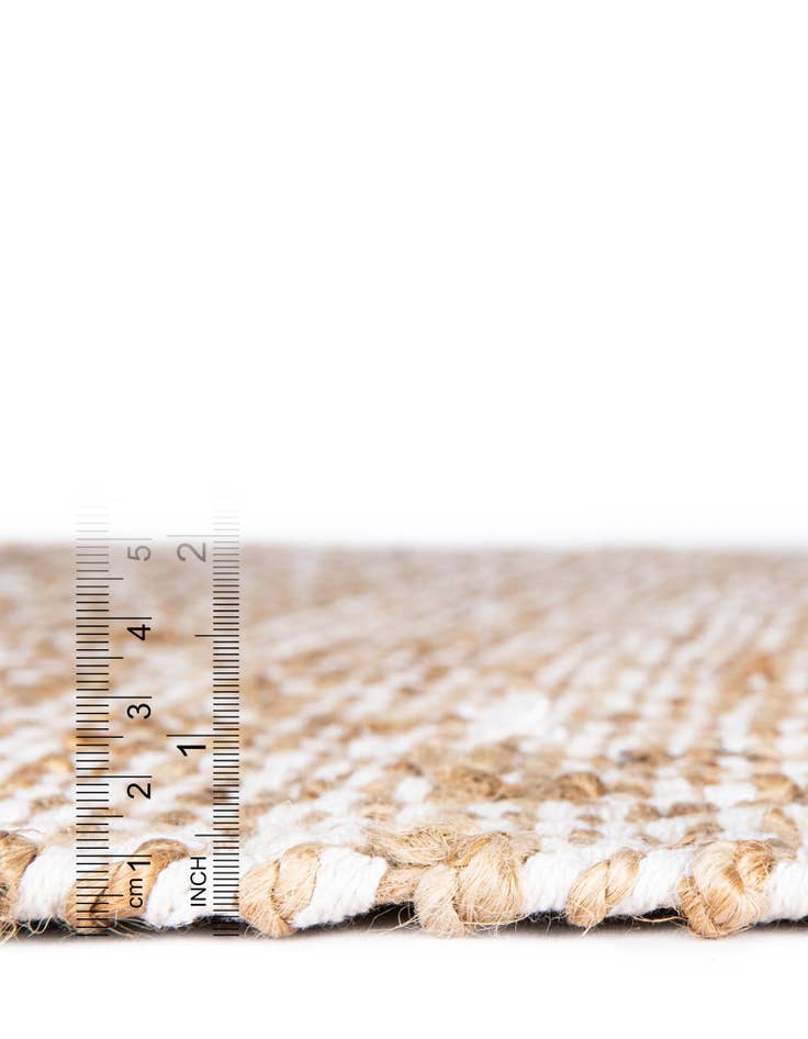 Detail image of 2' 8 x 9' 2 Hand Woven Braided Jute Runner Rug