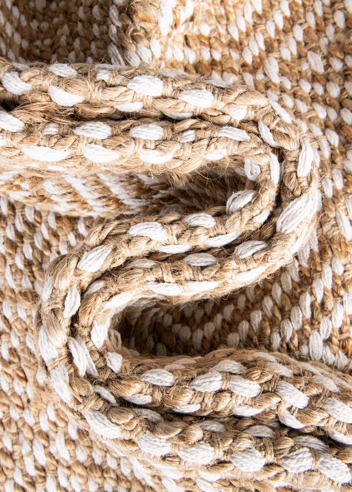 2' 8 x 9' 2 Hand Woven Braided Jute Runner Rug