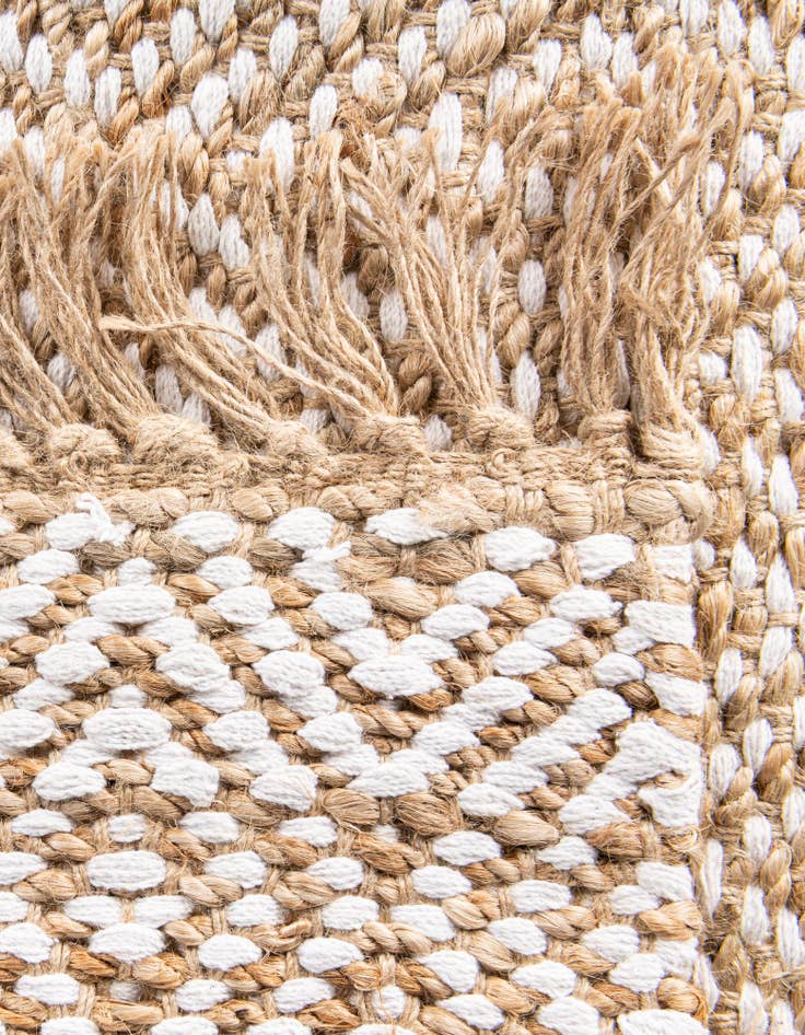 Detail image of 2' 8 x 9' 2 Hand Woven Braided Jute Runner Rug