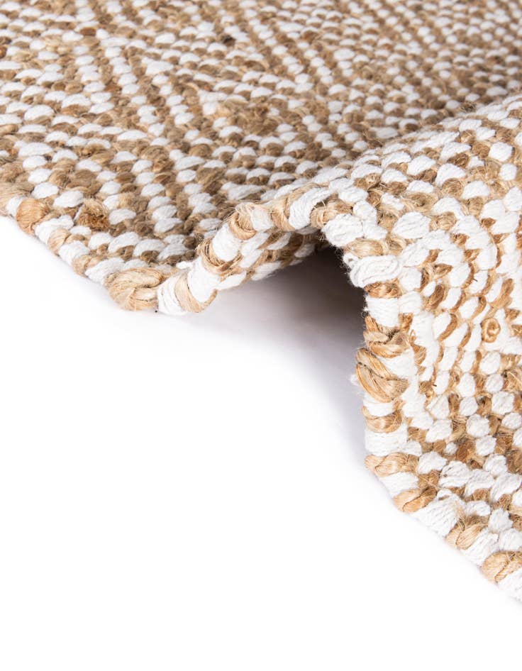 Detail image of 2' 8 x 9' 2 Hand Woven Braided Jute Runner Rug