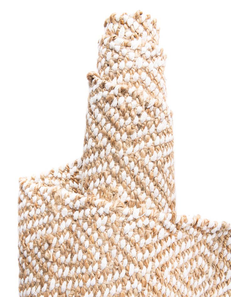 Detail image of 2' 7 x 6' 1  Hand Woven Braided Jute Runner Rug