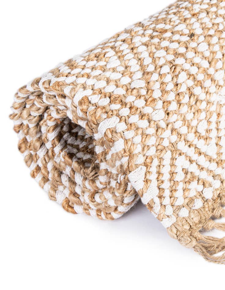 Detail image of 2' 7 x 6' 1  Hand Woven Braided Jute Runner Rug