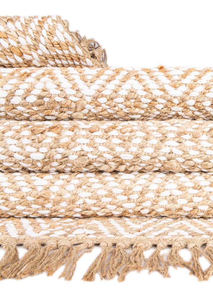 2' 8 x 9' 2 Hand Woven Braided Jute Runner Rug