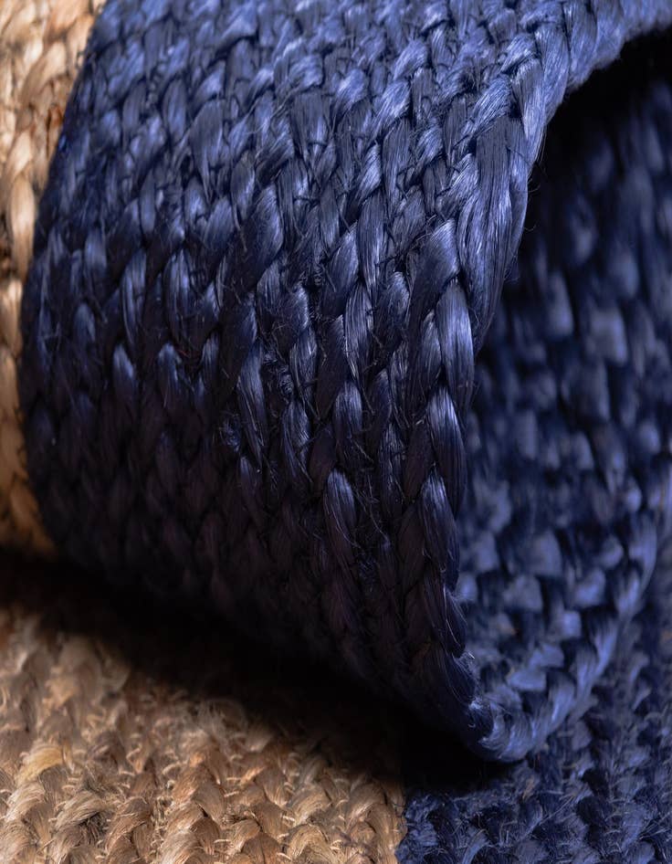 Detail image of 2' 7 x 6' 1  Hand Braided Jute Runner Rug