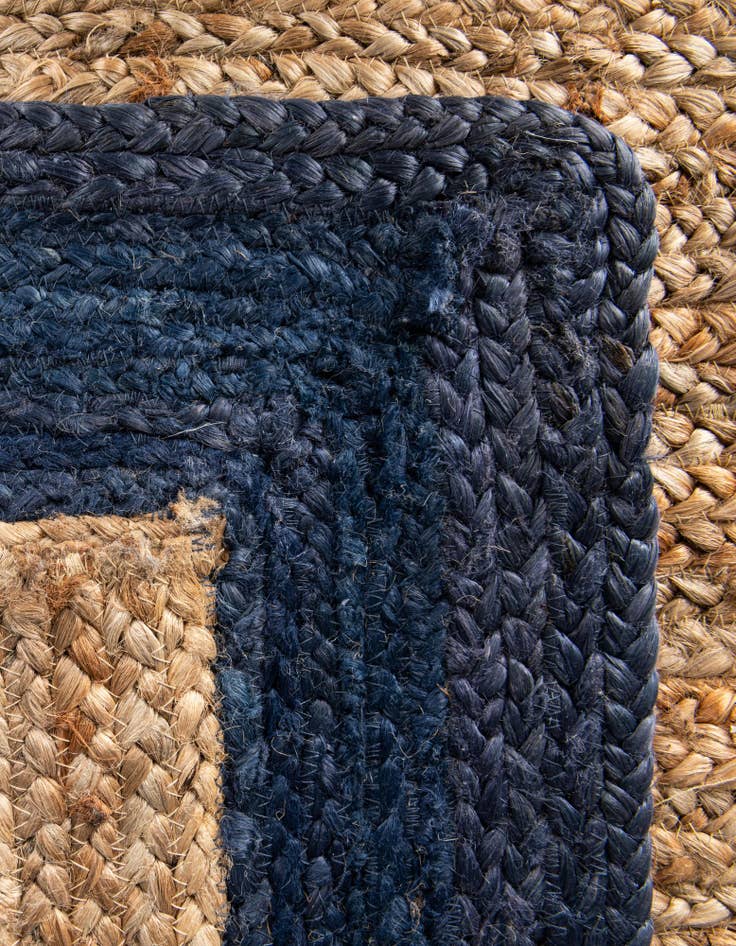 Detail image of 2' 7 x 6' 1  Hand Braided Jute Runner Rug