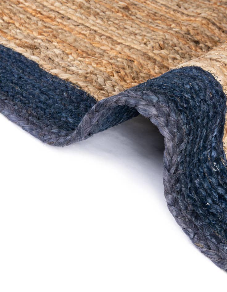 Detail image of 2' 7 x 6' 1  Hand Braided Jute Runner Rug