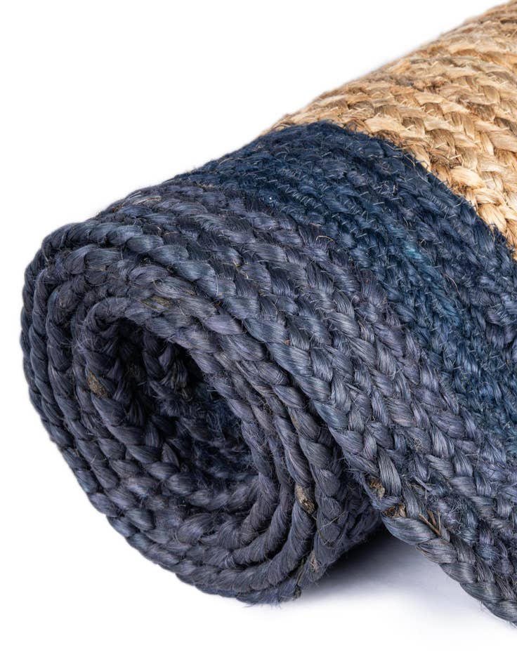 Detail image of 2' 7 x 6' 1  Hand Braided Jute Runner Rug