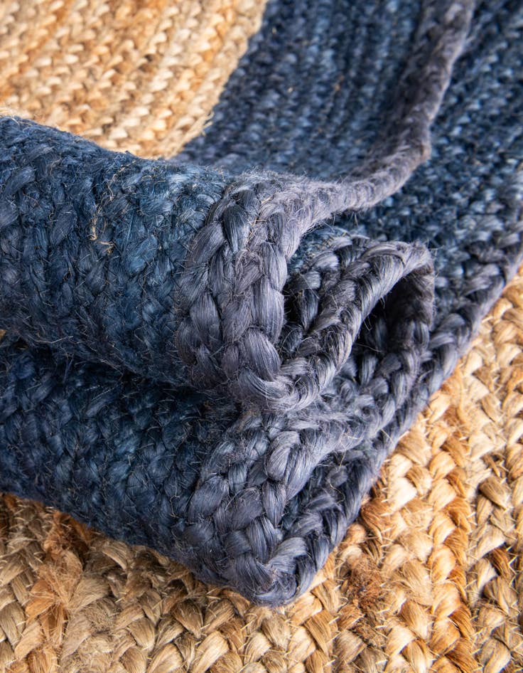 Detail image of 2' 7 x 6' 1  Hand Braided Jute Runner Rug