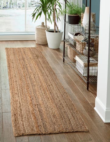 Natural Handmade Braided Jute Runner Rug