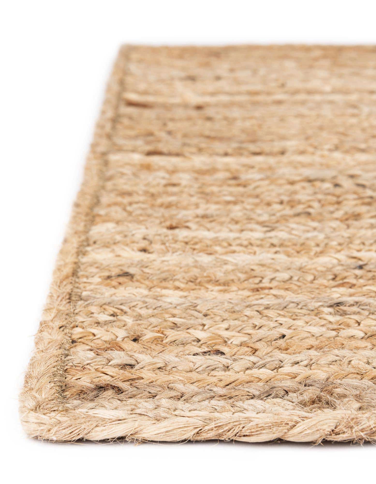 2' x 4' 1 Handmade Braided Jute Runner Rug