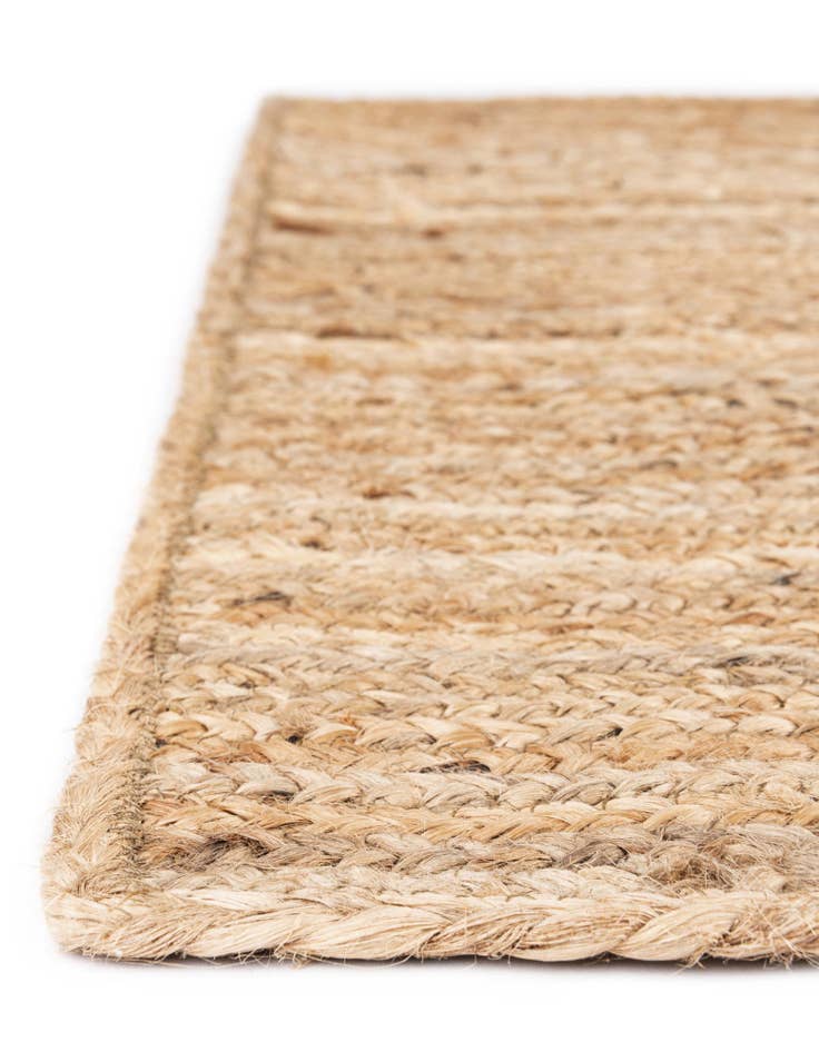 Detail image of 2' x 4' 1 Handmade Braided Jute Runner Rug