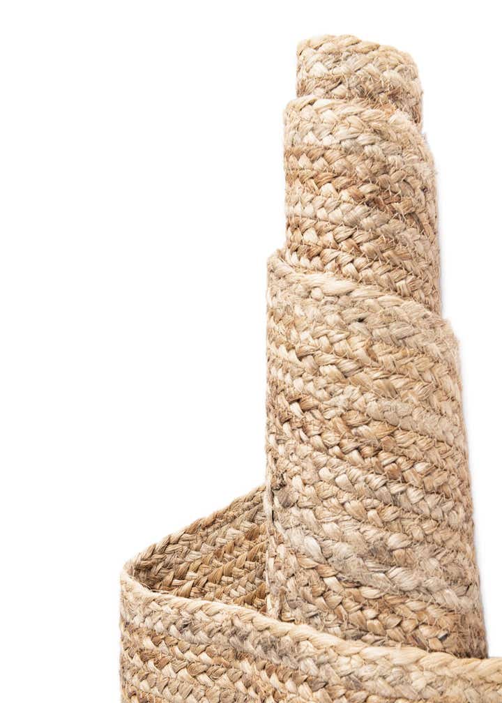 2' x 4' 1 Handmade Braided Jute Runner Rug