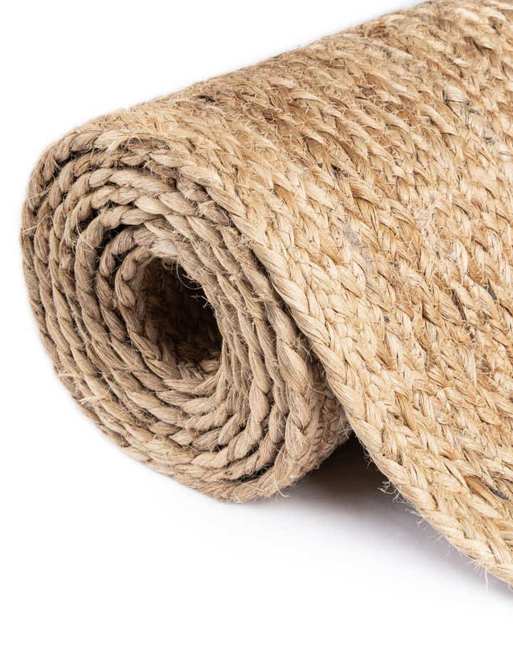 2' x 4' 1 Handmade Braided Jute Runner Rug