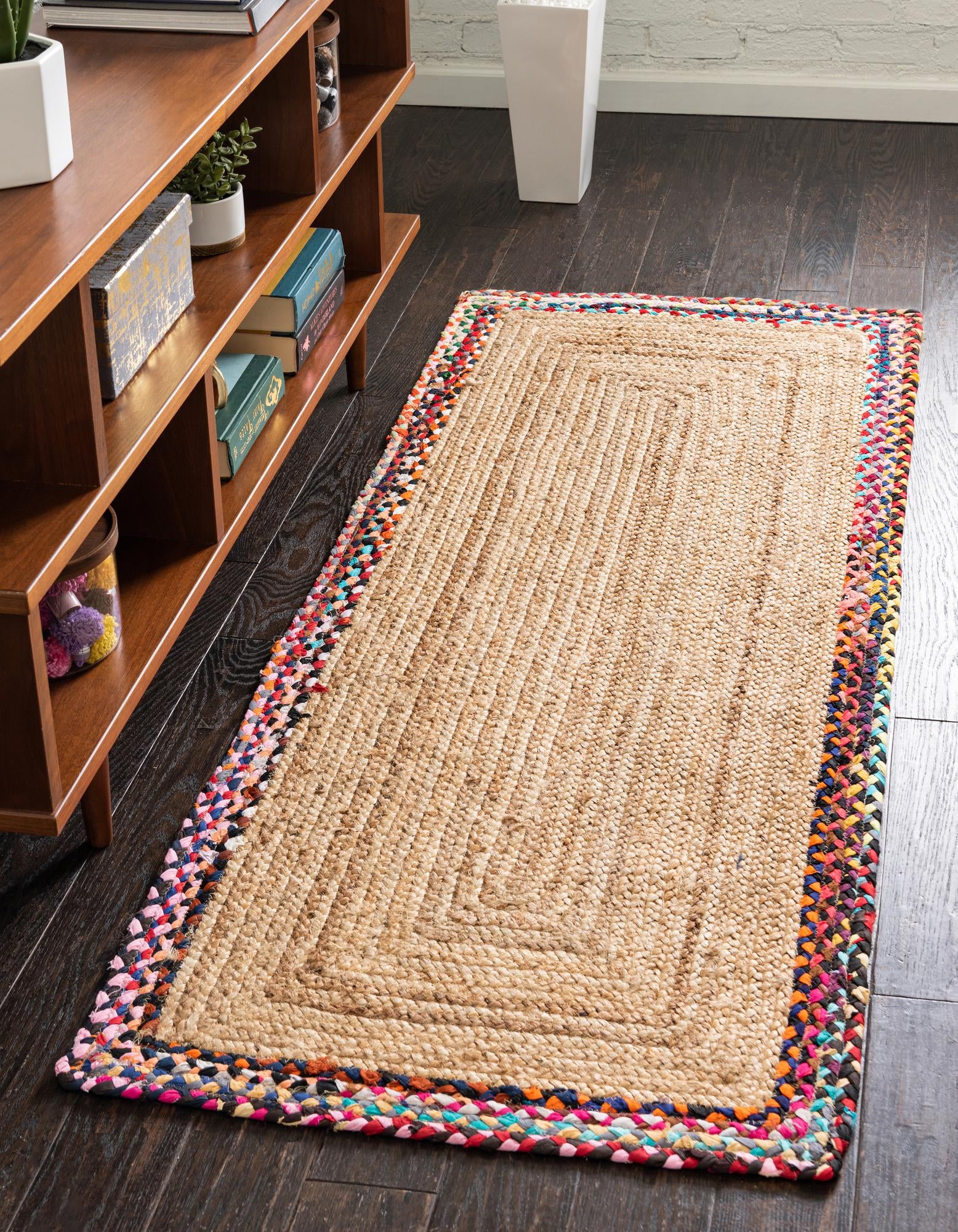 2' 7 x 6' 1  Hand Braided Jute Runner Rug