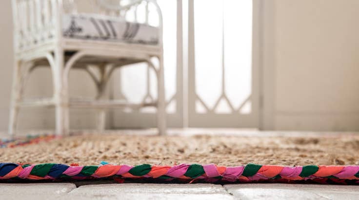 Detail image of 2' 7 x 6' 1 Handmade Braided Jute Runner Rug