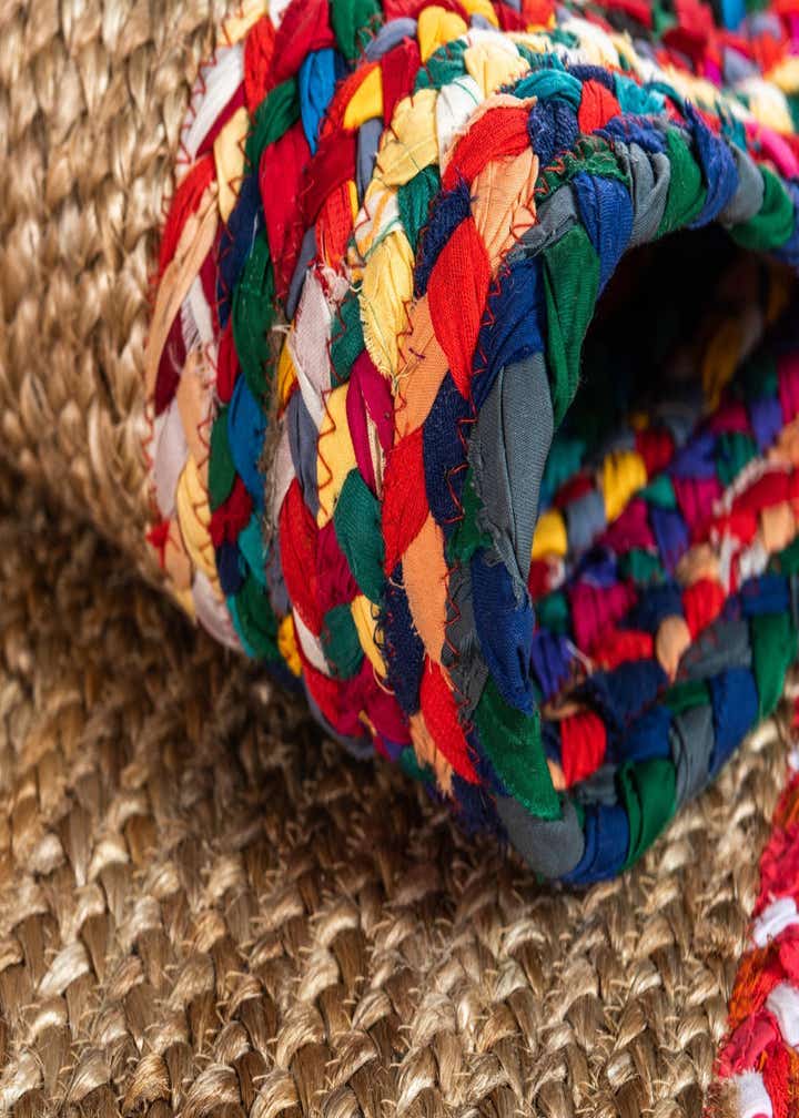 2' 7 x 6' 1 Handmade Braided Jute Runner Rug