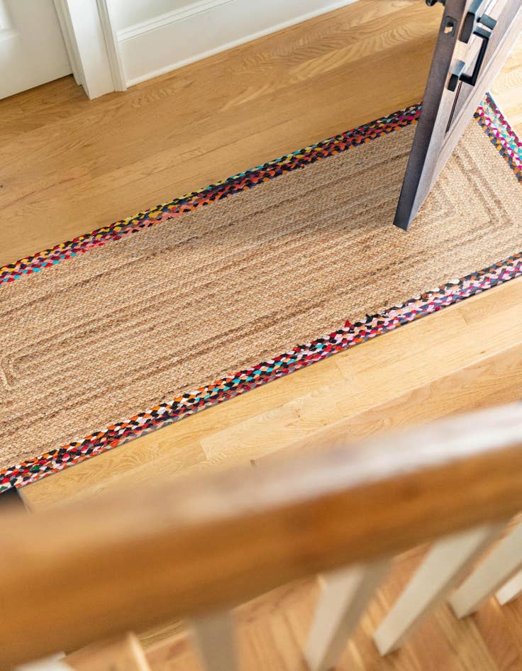 Detail image of 2' 7 x 6' 1 Handmade Braided Jute Runner Rug