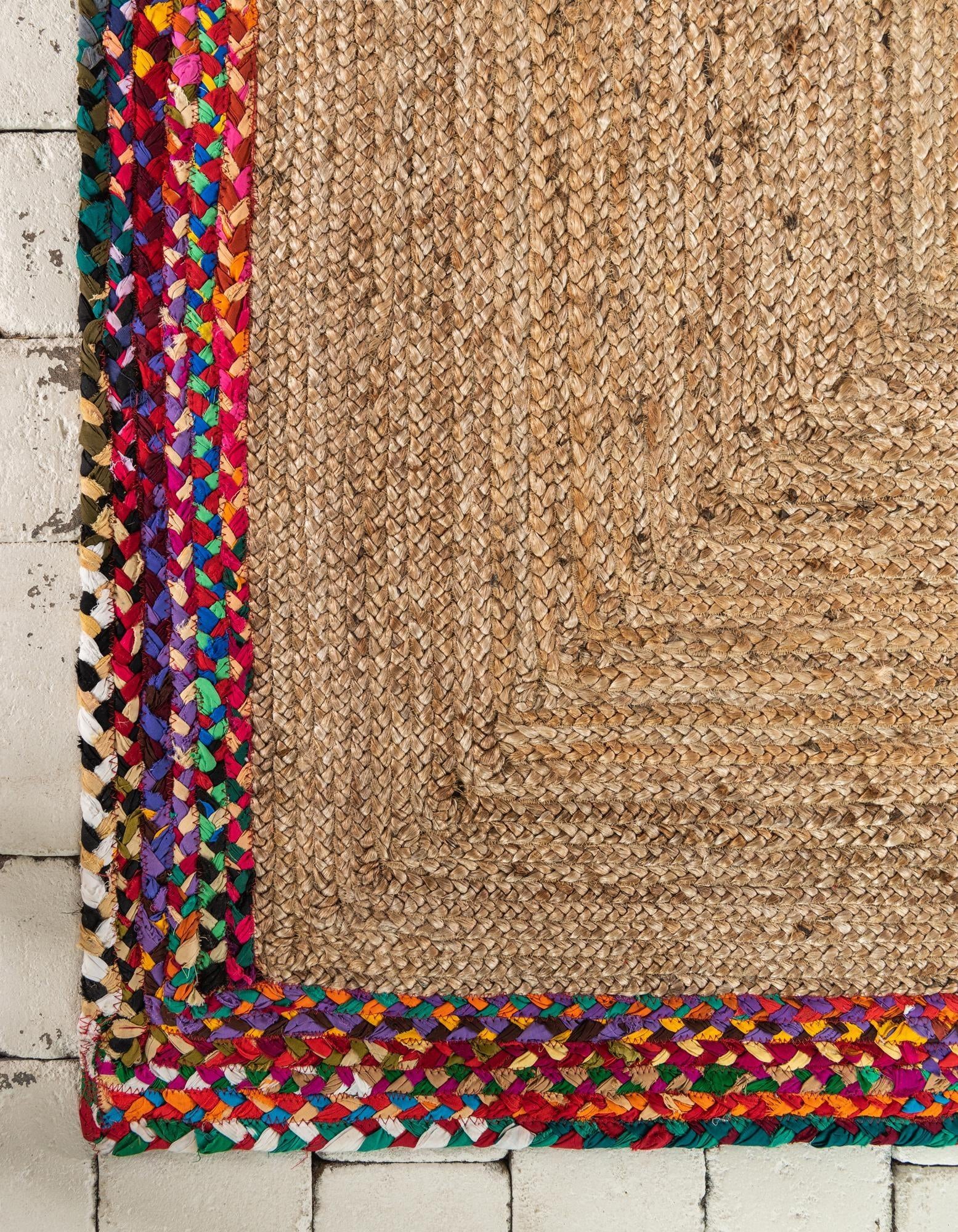 2' 7 x 6' 1 Handmade Braided Jute Runner Rug