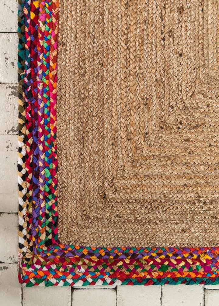 2' 7 x 6' 1 Handmade Braided Jute Runner Rug