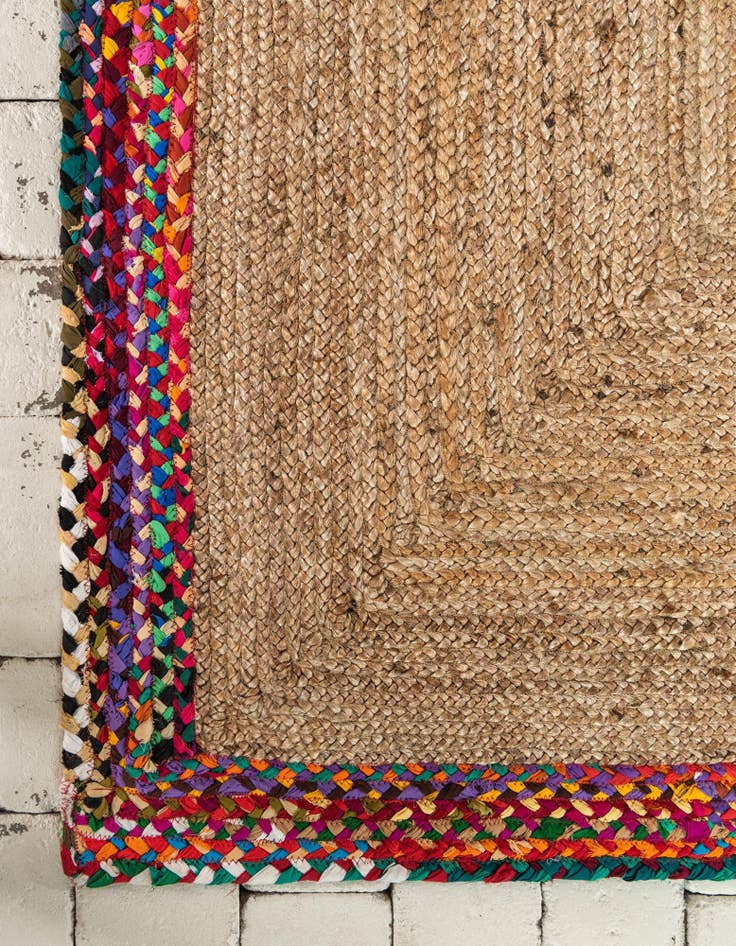 Detail image of 2' 7 x 6' 1 Handmade Braided Jute Runner Rug