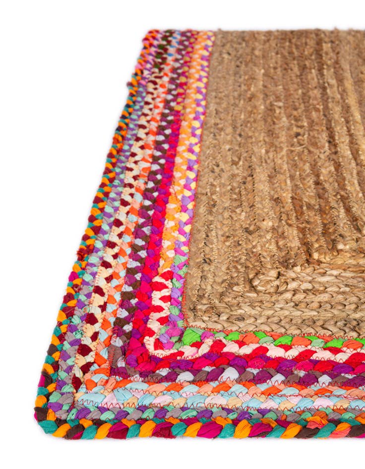 Detail image of 2' 7 x 6' 1 Handmade Braided Jute Runner Rug
