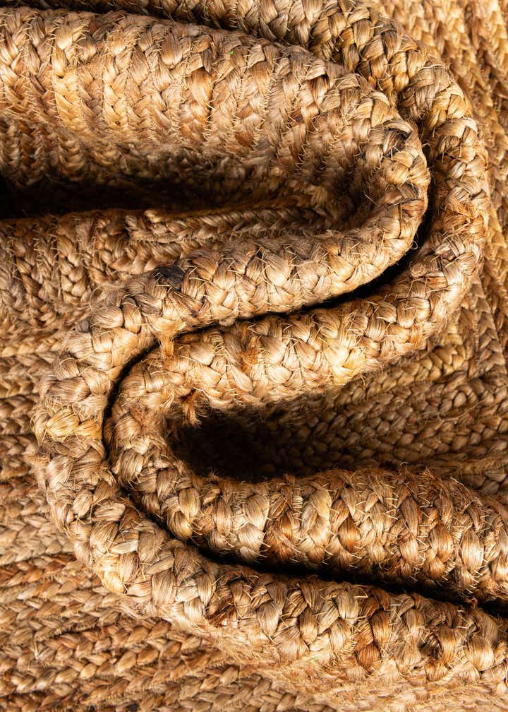 2' 7 x 6' 1 Handmade Braided Jute Runner Rug