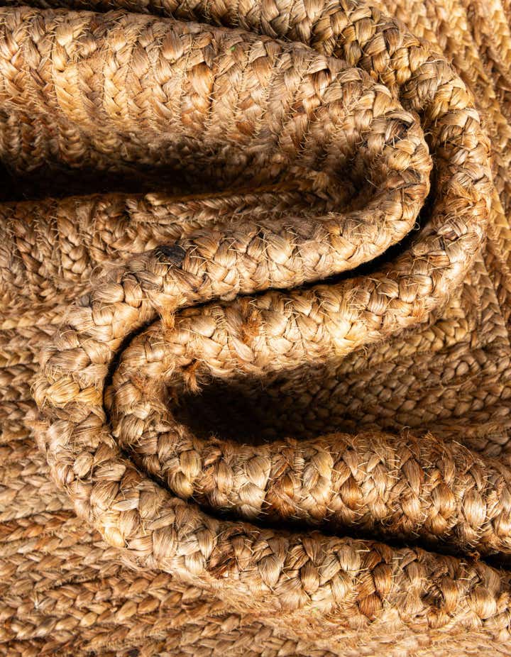 2' 7 x 6' 1 Handmade Braided Jute Runner Rug