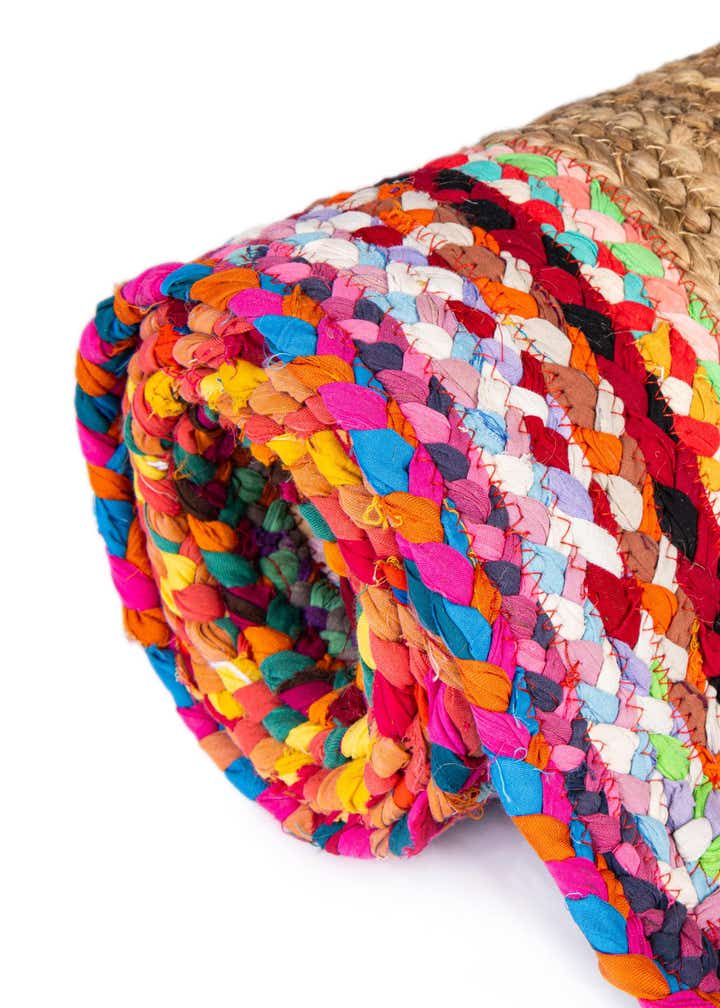 2' 7 x 6' 1 Handmade Braided Jute Runner Rug