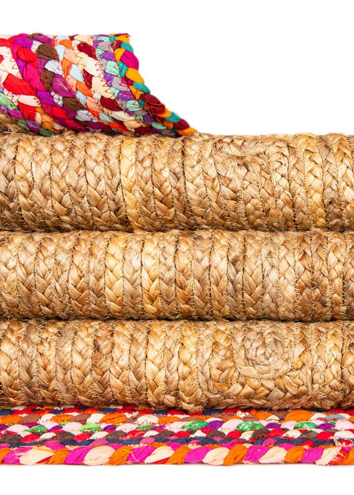 2' 7 x 6' 1 Handmade Braided Jute Runner Rug