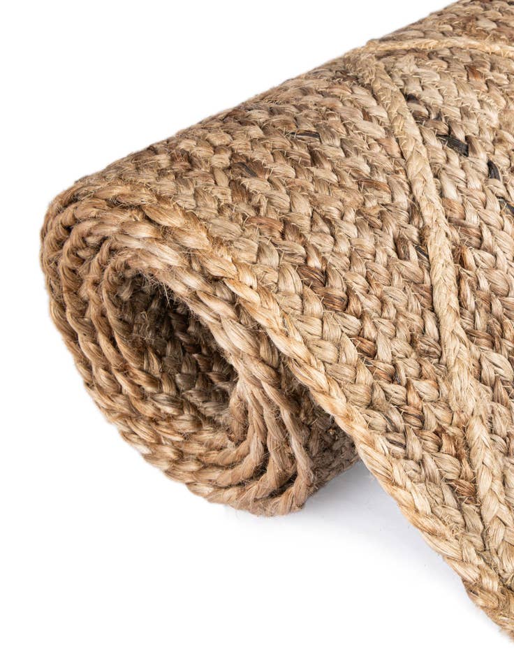 Detail image of 2' 2 x 6' 1 Handmade Braided Jute Runner Rug