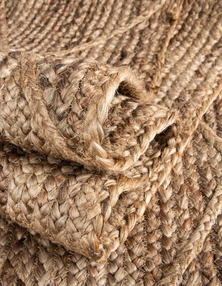 Detail image of 2' 2 x 6' 1 Handmade Braided Jute Runner Rug