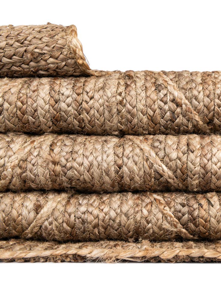 Detail image of 2' 2 x 6' 1 Handmade Braided Jute Runner Rug